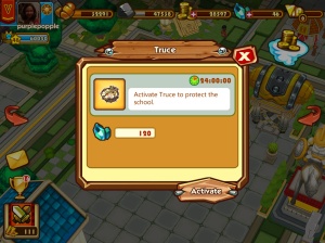 If you are trying to save, sometimes buying a truce with gems may be worth it.